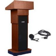 Adorama AmpliVox SW505A Column Lectern Lapel Mic, Walnut SW505A-WT-L