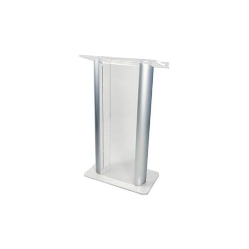  Adorama AmpliVox SN3080 27 Contemporary Alumacrylic Lectern, Smoked with Silver Panels SN308029