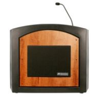 Adorama AmpliVox SW3240 Wireless Pinnacle Lectern with Lapel & Headset Mic, Walnut SW3240-WT-L