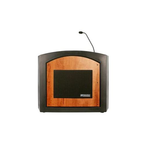  Adorama AmpliVox SW3240 Wireless Pinnacle Lectern with Lapel & Headset Mic, Walnut SW3240-WT-L