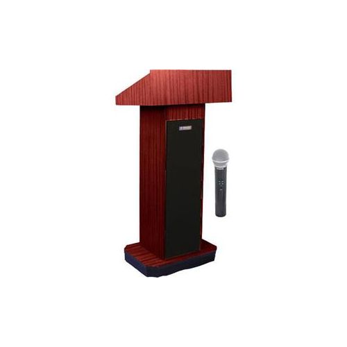  Adorama AmpliVox SW505 Column Lectern, Handheld Mic, Mahogany SW505-MH-HH