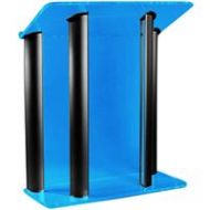 Adorama AmpliVox SN3525 4-Post Contemporary Lectern, Custom Tint with Black Panels SN352531