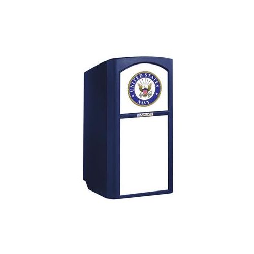  Adorama AmpliVox SW3254 Wireless Military Multimedia Lectern with Over-Ear Mic, Navy SW3254-N-HS