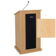 Adorama AmpliVox S470 Chancellor Lectern with Sound System, Maple S470-MP