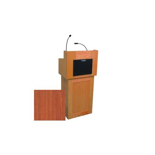  Adorama AmpliVox SS3010 Oxford Two Piece Lectern with Sound System, Cherry SS3010-CH