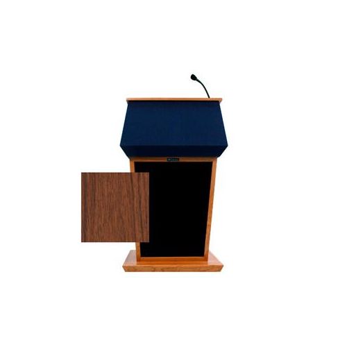  Adorama AmpliVox SS3040 Patriot Lectern with Sound System, Walnut SS3040-WT