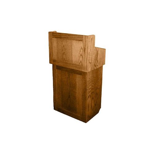  Adorama AmpliVox SN3010-OK Non-Sound Oxford Lectern, Natural Oak SN3010-OK