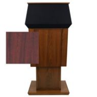 Adorama AmpliVox SS3045A Patriot Plus Lectern with Sound System, Mahogany SS3045AMH