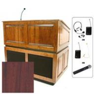 Adorama AmpliVox SW3035 Ambassador Lectern with Handheld Mic, Mahogany SW3035-MH-HH