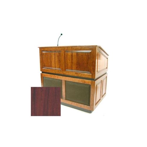  Adorama AmpliVox SS3035 Ambassador Lectern with Wired Sound System, Mahogany SS3035-MH