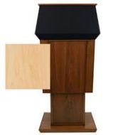 Adorama AmpliVox SW3045A Patriot Plus Lectern with Lapel & Headset Mic, Maple SW3045AMPL