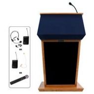 Adorama AmpliVox SW3040A Wireless Patriot Lectern with Handheld Microphone, Cherry SW3040ACHHH