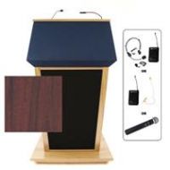 Adorama AmpliVox SW3045 Patriot Plus Lectern with Lapel Mic, Mahogany SW3045-MH-L