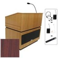 Adorama AmpliVox SW3030 Coventry Lectern with Handheld Mic, Mahogany SW3030-MH-HH