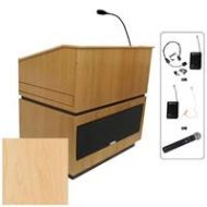 Adorama AmpliVox SW3030 Coventry Lectern with Headset Mic, Maple SW3030-MP-HS