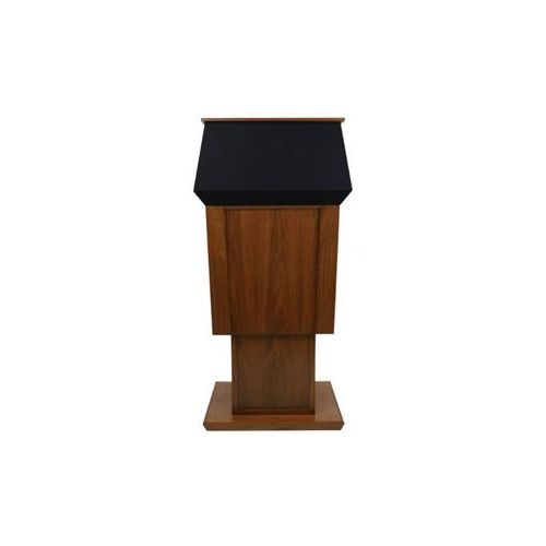  Adorama AmpliVox SS3045A Patriot Plus Lectern with Sound System, Walnut SS3045AWT