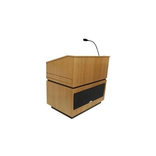  Adorama AmpliVox SW3030 Wireless Coventry Lectern with Sound System, Oak SW3030-OK