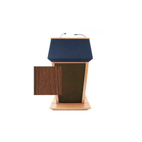  Adorama AmpliVox SS3045 Patriot Plus Lectern with Sound System, Walnut SS3045-WT