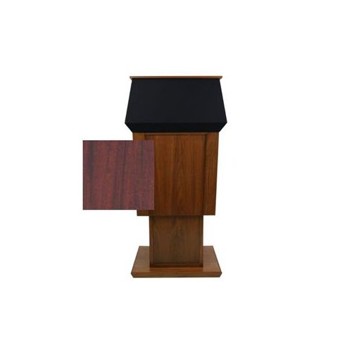  Adorama AmpliVox SW3045A Patriot Plus Lectern with Lapel & Headset Mic, Mahogany SW3045AMHL