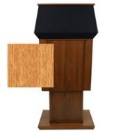 Adorama AmpliVox SS3045A Patriot Plus Lectern with Sound System, Natural Oak SS3045AOK