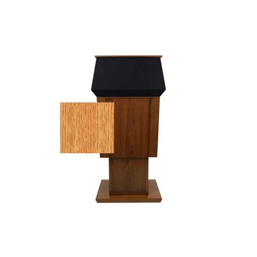  Adorama AmpliVox SS3045A Patriot Plus Lectern with Sound System, Natural Oak SS3045AOK