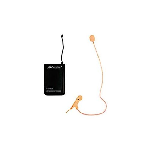  Adorama AmpliVox S1696 UHF Wireless 16 Ch Flesh Tone Single Overear/Headset Electret Mic S1696