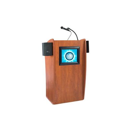  Adorama Oklahoma Sound Vision 612-S Sound Lectern with 15 LCD Display, Cherry 612S-CH