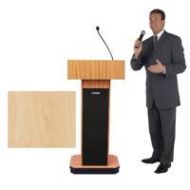 Adorama AmpliVox W505 Executive Non-Sound Column Lectern, Maple W505-MP