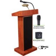 Adorama Oklahoma Sound Orator 800X Lectern, Wireless Handheld Mic & Battery, Cherry M800X-CH/LWM-5