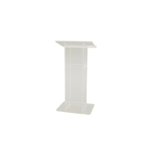  Adorama AmpliVox SN3540 Acrylic H Style Lectern with Shelf, Frosted SN354010