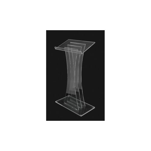  Adorama AmpliVox SN3065 3-Pane Contemporary Acrylic Lectern, Smoked SN306520