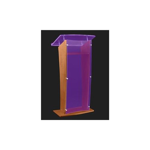  Adorama AmpliVox SN3500 27 Lectern with Acrylic Panel, Custom Tint with Walnut SN350037