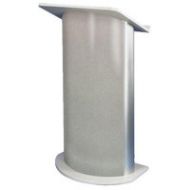 Adorama AmpliVox SW3125 Contemporary Curved Lectern with Handheld Mic, Gray Granite SW3125-HH