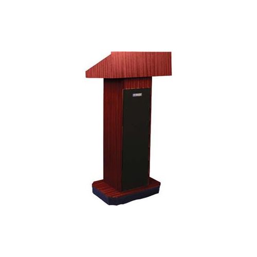  Adorama AmpliVox S505 Executive Sound Column Lectern, Mahogany S505-MH