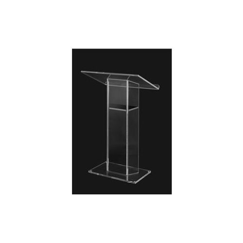  Adorama AmpliVox SN3055 Large Top Wing Style Acrylic Lectern with Shelf, Smoked SN305520