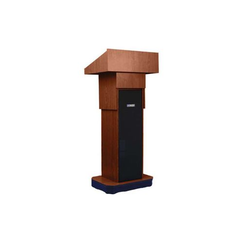  Adorama AmpliVox S505A Executive Sound Column Lectern, Walnut S505A-WT