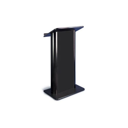  Adorama AmpliVox SS3097 Contemporary Flat Panel Lectern with Sound System, Black SS3097