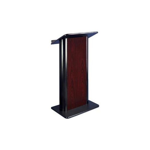  Adorama AmpliVox SS3090 Contemporary Flat Lectern with Sound System, Jewel Mahogany SS3090