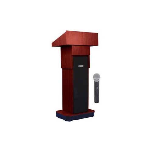  Adorama AmpliVox SW505A Column Lectern Handheld Mic, Mahogany SW505A-MH-HH