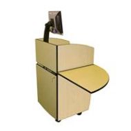 Adorama AmpliVox SN3645 Mobilite Lectern with Wingtop Folding Shelf, Maple SN3645-MP