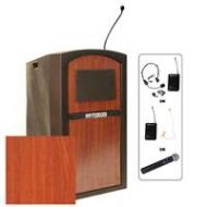 Adorama AmpliVox SW3250 Full Height Wireless Pinnacle Lectern with Sound System, Cherry SW3250-SC-HH