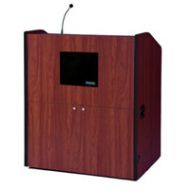 Adorama AmpliVox Wireless Multimedia Smart Podium with Headset Mic, Cherry SW3430-CH-HS