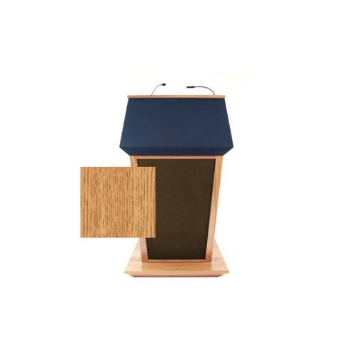  Adorama AmpliVox SS3045 Patriot Plus Lectern with Sound System, Natural Oak SS3045-OK