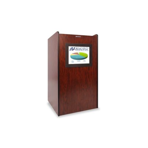  Adorama AmpliVox SN3265 Visionary Multimedia Lectern with Built-In LCD Screen, Mahogany SN3265-MH