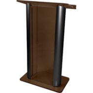 Adorama AmpliVox SN3080 27 Contemporary Alumacrylic Lectern, Smoked with Black Panels SN308021