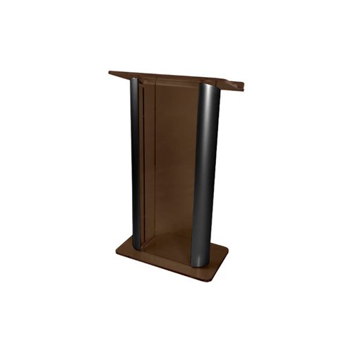  Adorama AmpliVox SN3080 27 Contemporary Alumacrylic Lectern, Smoked with Black Panels SN308021