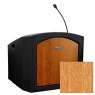 Adorama AmpliVox Pinnacle Table Top Lectern with Sound, Medium Oak ST3240-MO