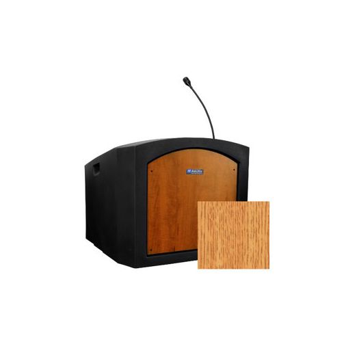  Adorama AmpliVox Pinnacle Table Top Lectern with Sound, Medium Oak ST3240-MO