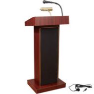 Adorama Oklahoma Sound Orator 800X Floor Sound Lectern, Mahogany 800X-MY