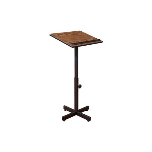  Adorama Oklahoma Sound Portable Presentation 70 Lectern Stand, Medium Oak 70-MO